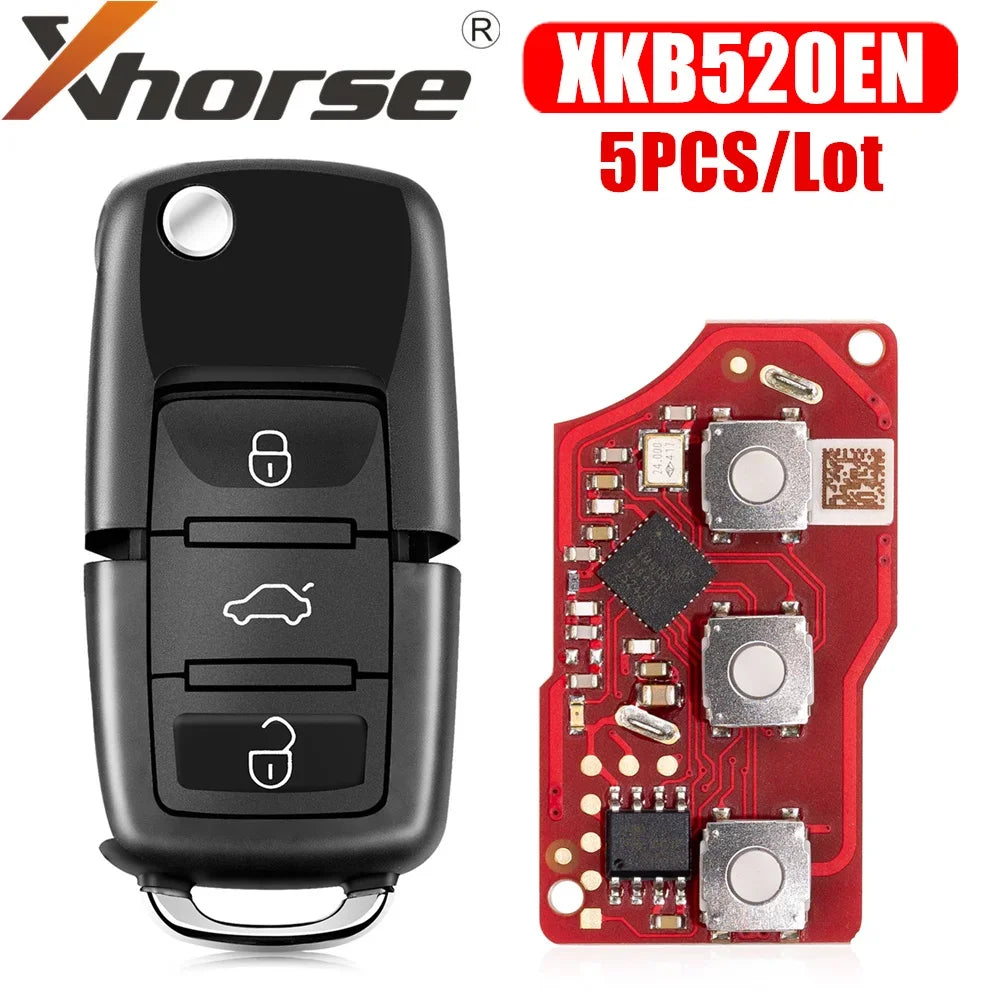 Xhorse XKB520EN 2nd Generation Wire Remote Key B5 Type 5pc/lot - ATSProducts