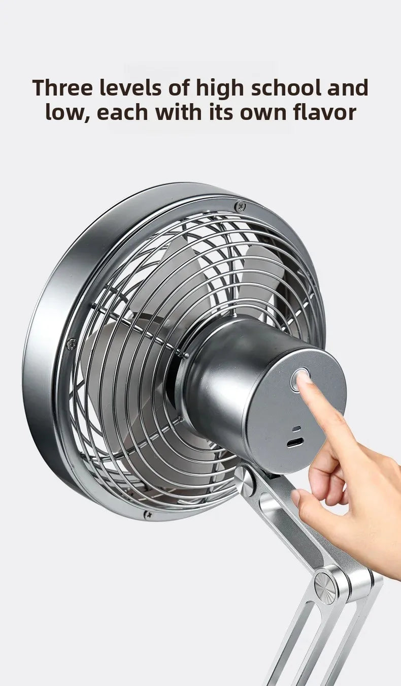Metal USB Charging Mini Fan 360 Degree Rotating Folding - ATSProducts