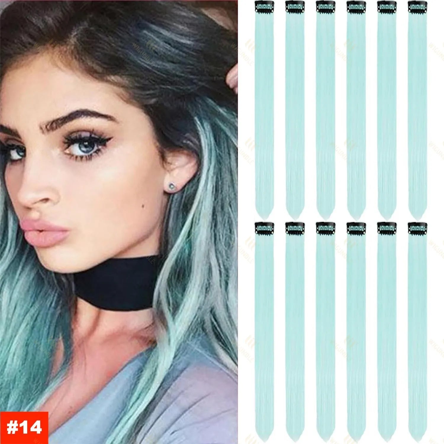 Xbuyit Colored Party Highlights Clip in HairExtension - ATSProducts