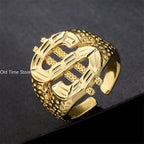 MoonBiffy Luxury Gold Or Silver Dollar Sign Ring - ATSProducts