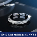 Platinum-Plated Moissanite Eternity Band - ATSProducts