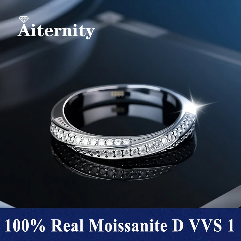 Platinum-Plated Moissanite Eternity Band - ATSProducts