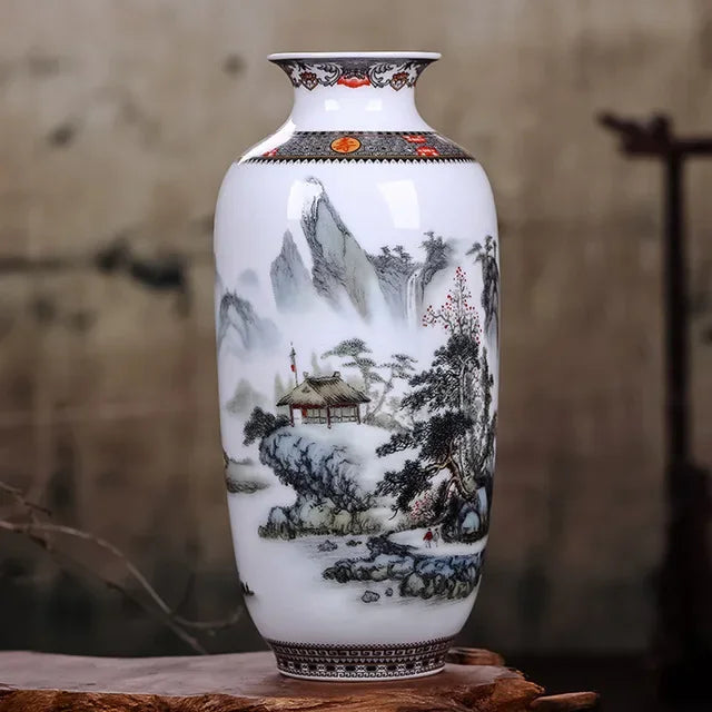 Mosheng Ceramic Jingdezhen Chinese Traditional Flower Vases