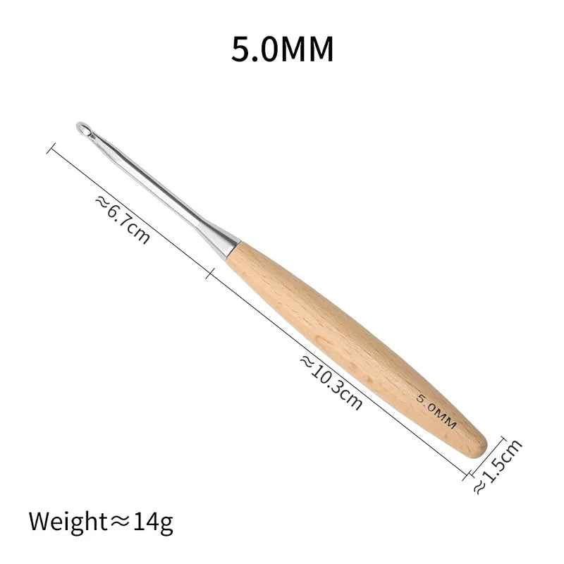 3-12mm Solid Wood Handle Crochet Hooks - ATSProducts