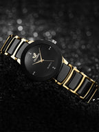Gold Steel Band Quartz Watch - ATSProducts