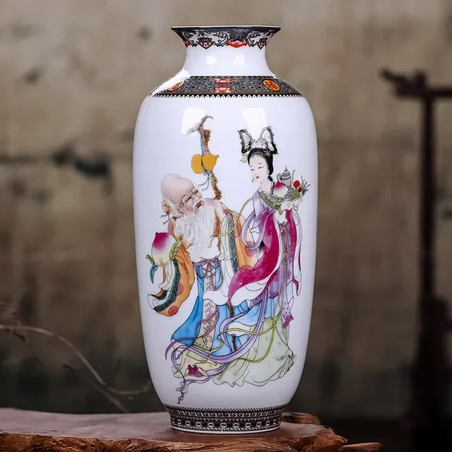Mosheng Ceramic Jingdezhen Chinese Traditional Flower Vases