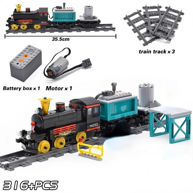 Leduo City Train Power Function High-tech DIY Train Set - ATSProducts