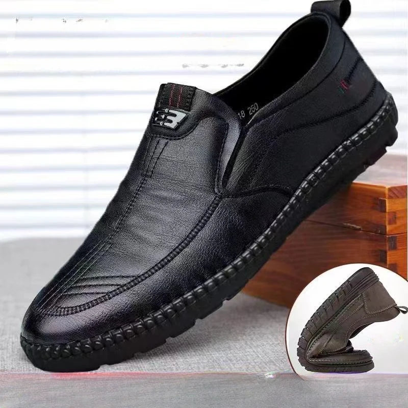 Mens Leather Loafers Non Slip - ATSProducts