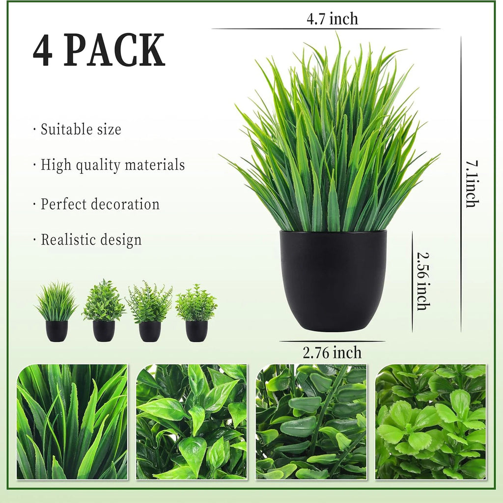 4 Small Artificial Plants - ATSProducts