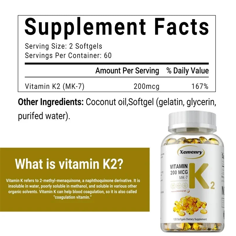 Xemenry Vitamin K2 MK-7 Supplement - ATSProducts