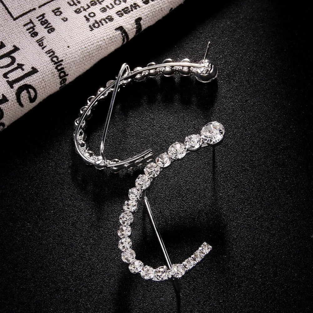 Geometric Half Heart Shaped Earrings - ATSProducts