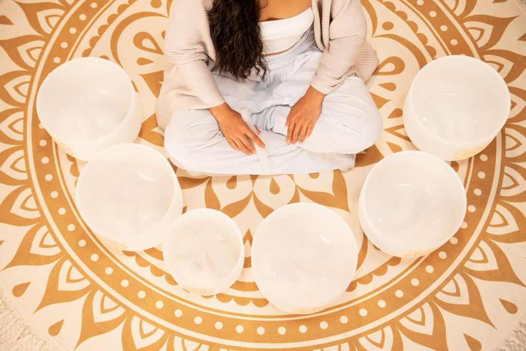 Solfeggio Crystal Singing Bowl Set (396, 417, 528, 639, 741, 852 Hz) - ATSProducts
