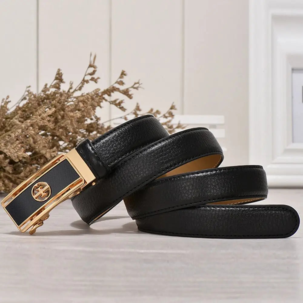 Genuine Leather Automatic Buckle Belt - ATSProducts