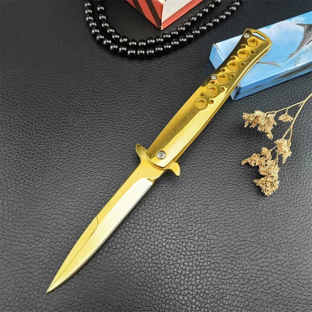 Golden Portable Folding M10 Knife - ATSProducts