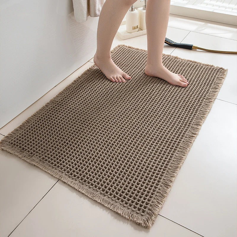 Absorbent Waffle Non-Slip Bath Mat - ATSProducts