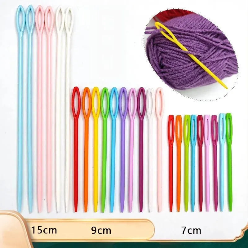 30 PCs Mixed Color 7/9/15cm Plastic Knitting Needles - ATSProducts