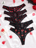 5pcs/pack Butterfly Print Thongs - ATSProducts