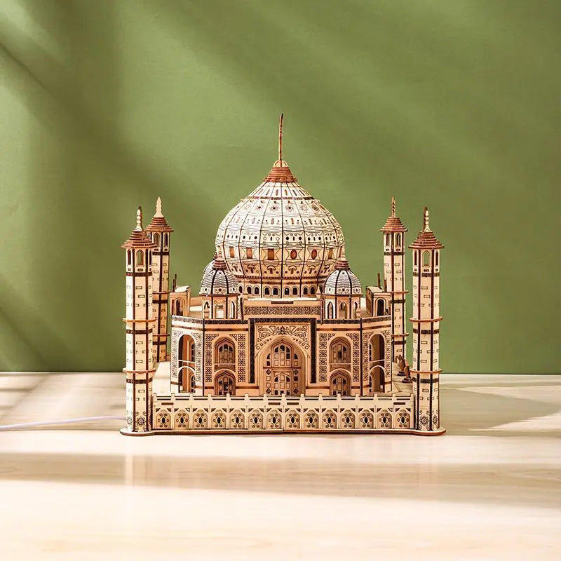 3D Wooden DIY Three-dimensional Taj Mahal Jigsaw Puzzle - ATSProducts