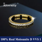 Platinum-Plated Moissanite Eternity Band - ATSProducts