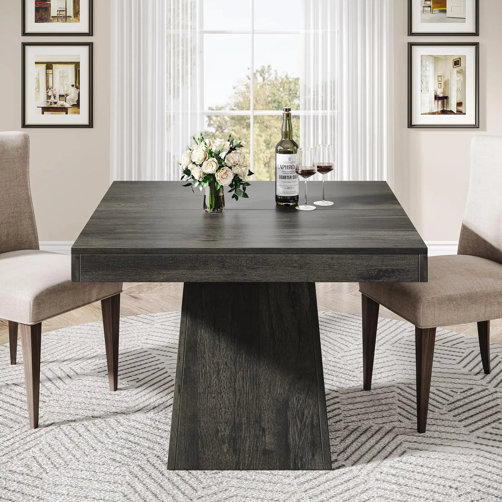 Tribesigns Square Dining Table for 4, 31.5-Inch With Sturdy Pedestal Base - ATSProducts
