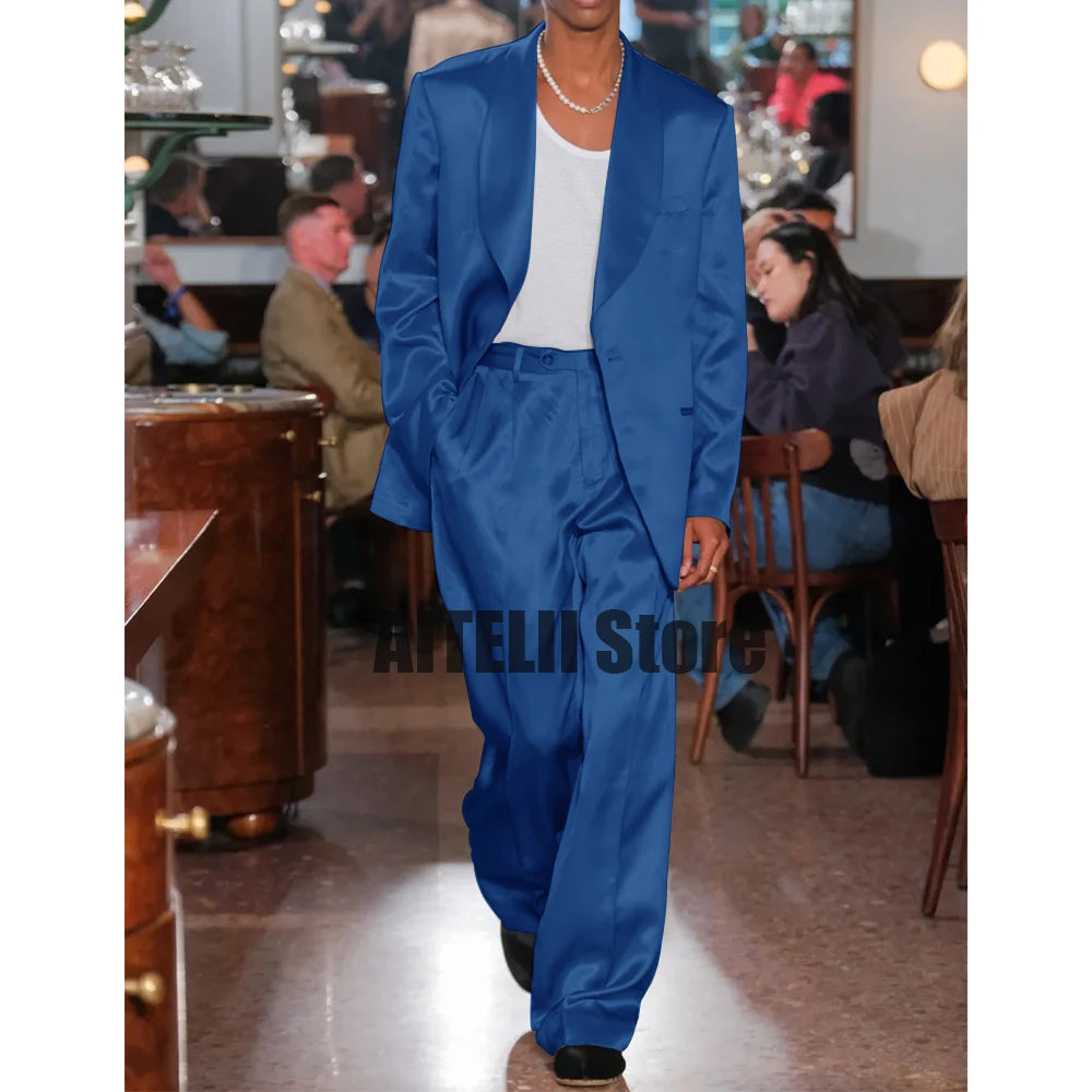 Satin Two-piece Suit - ATSProducts