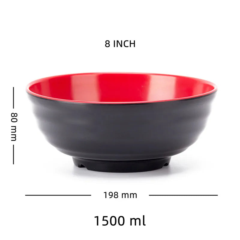 Black Red Melamine Bowls - ATSProducts
