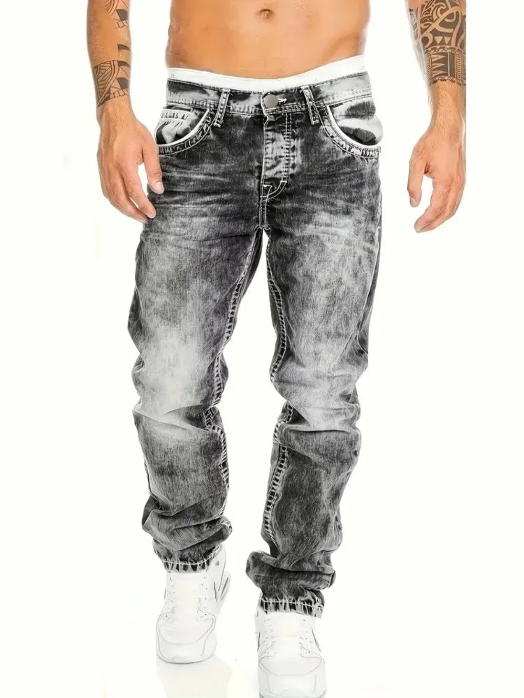 Men's Stone Washed Jeans - ATSProducts