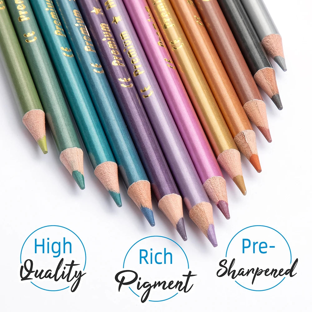 Brilliant Color Metallic Colored Pencils - ATSProducts