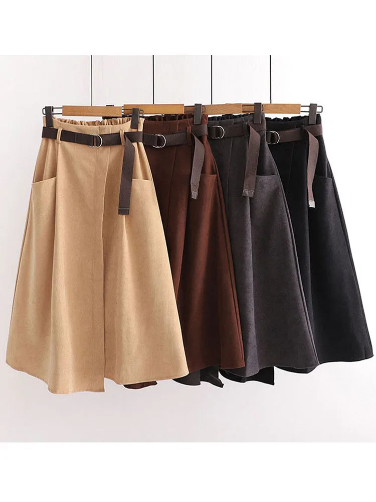 Junxi Wan Casual Skirts With Pockets - ATSProducts