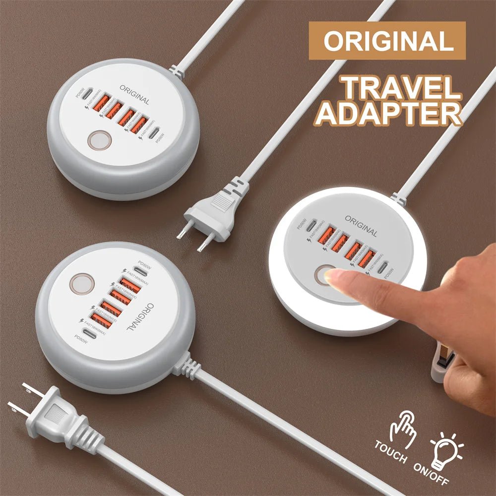 USB C Plug - in Charger Total 50W Multi - Port - ATSProducts