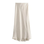 Mujer High-Waist Long Satin Skirt - ATSProducts
