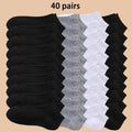 40Pc Solid Color Socks, Soft and Lightweight Ankle Socks - ATSProducts