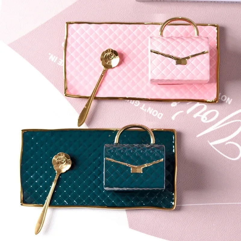 Coffee Cup Set Ceramic Purse Cup And Saucer - ATSProducts