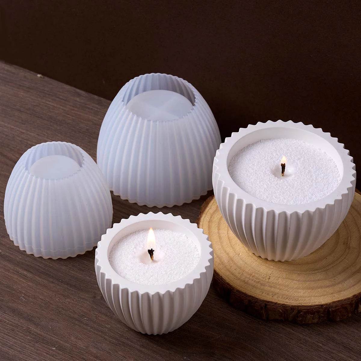 UdoCOol Round Striped Candle Jar - ATSProducts