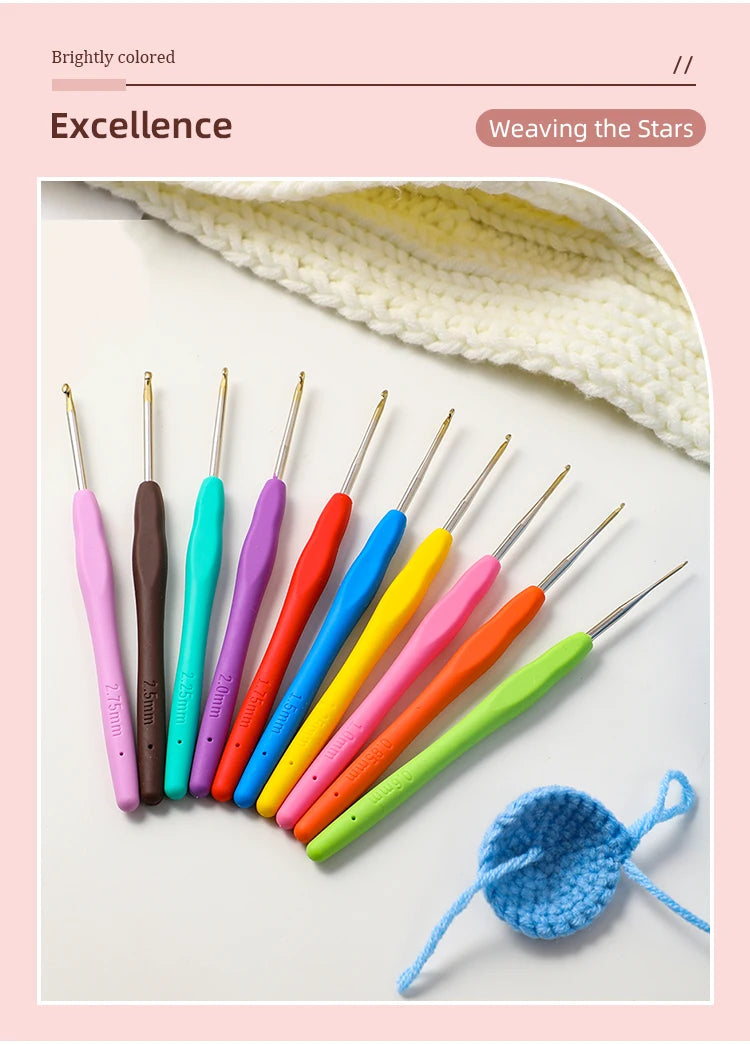 KoKnit 10pcs Crochet Hooks Kit 0.6mm - 2.75mm - ATSProducts