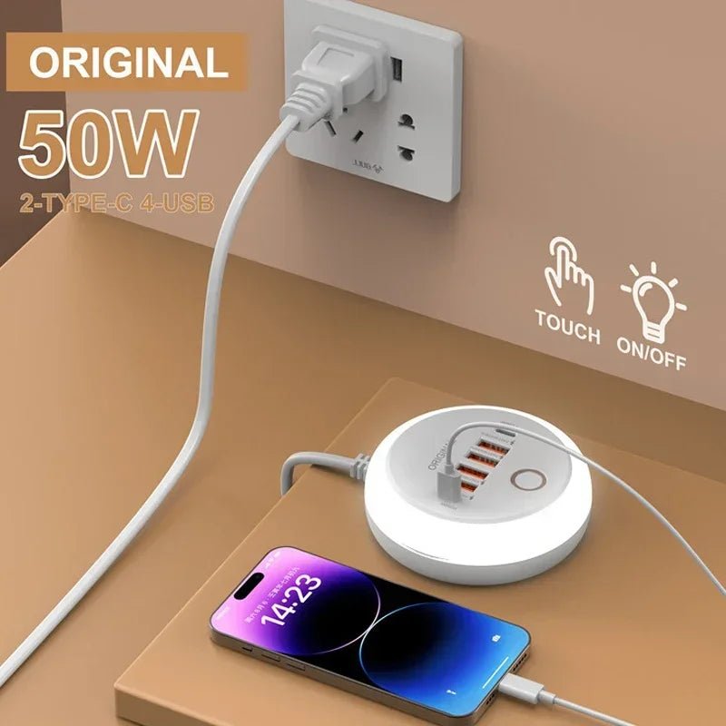 USB C Plug - in Charger Total 50W Multi - Port - ATSProducts