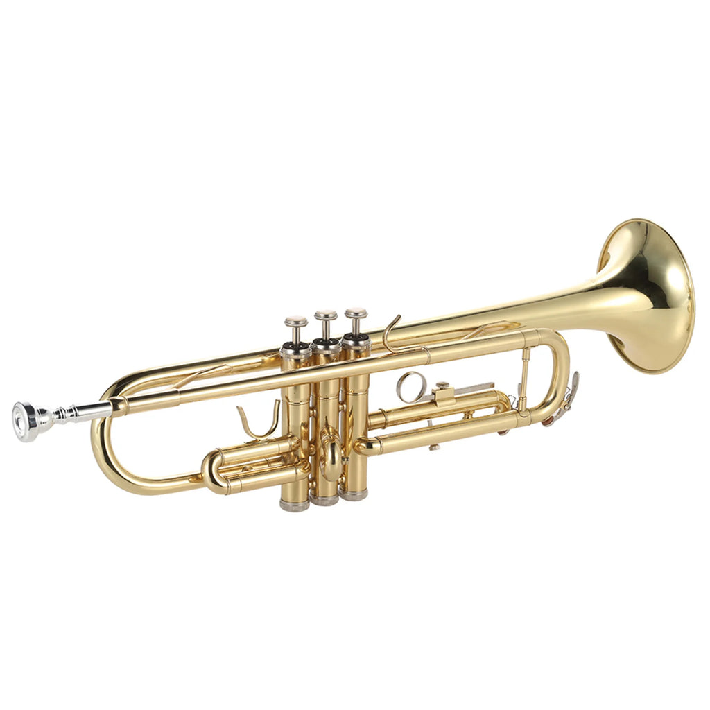 Trumpet With Mouthpiece Gloves  & Strap Case - ATSProducts