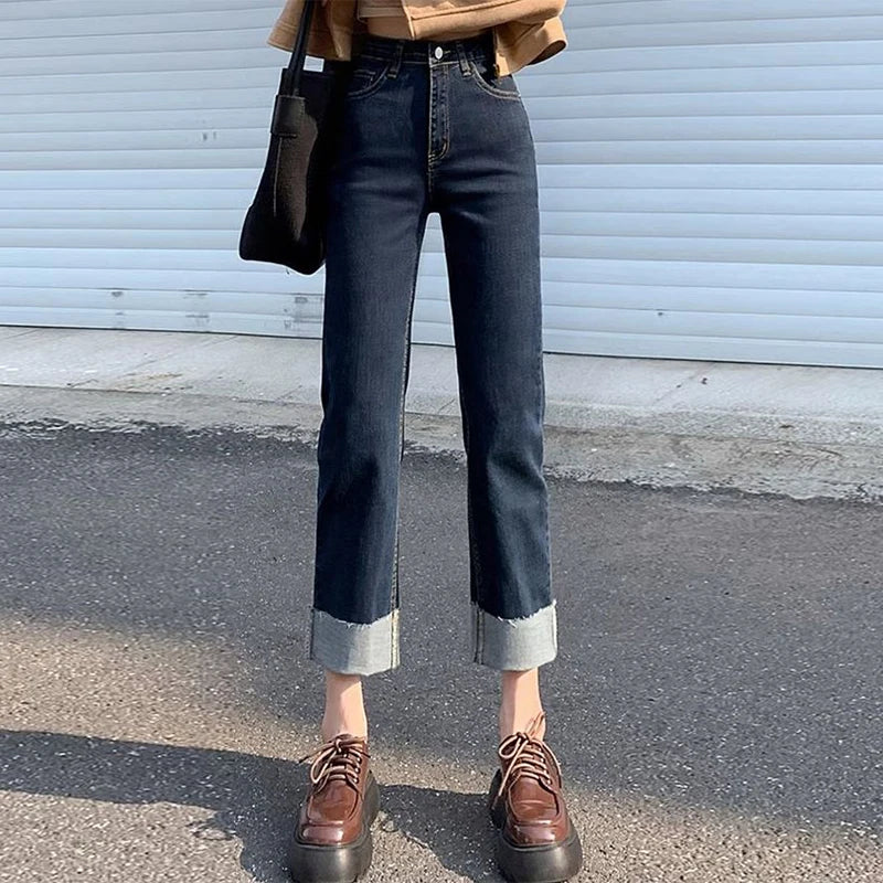 Women's High-Waist Straight-Leg Jeans - ATSProducts