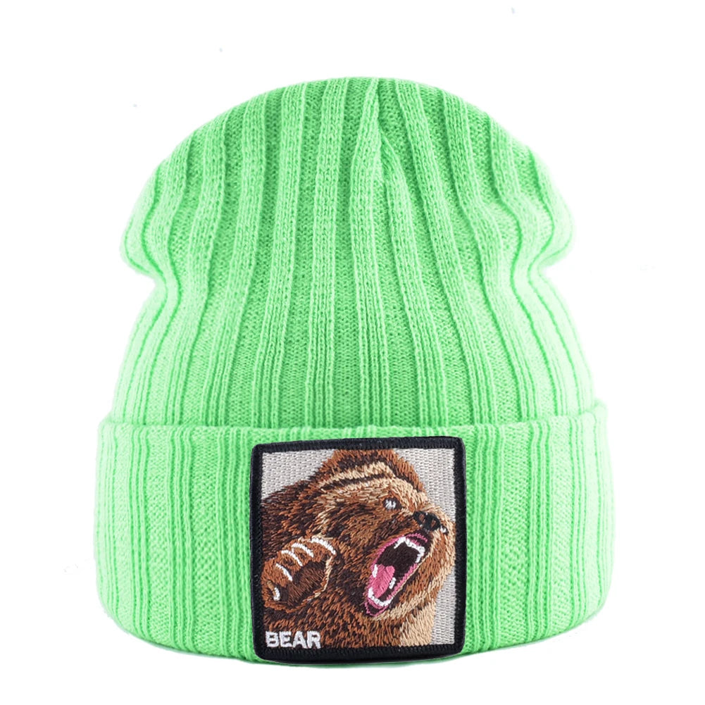 K Kissbaobei Embroidered Bear Design Beanies - ATSProducts
