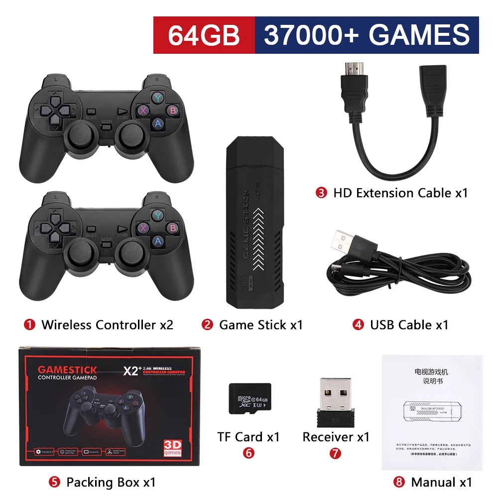 Boyhom 256G 58,000 Games GD10 Plus Game Stick 4K HD Video Game Console - ATSProducts