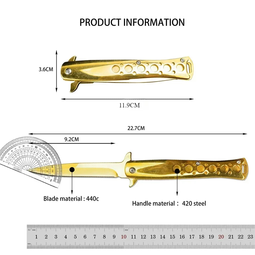 Golden Portable Folding M10 Knife - ATSProducts