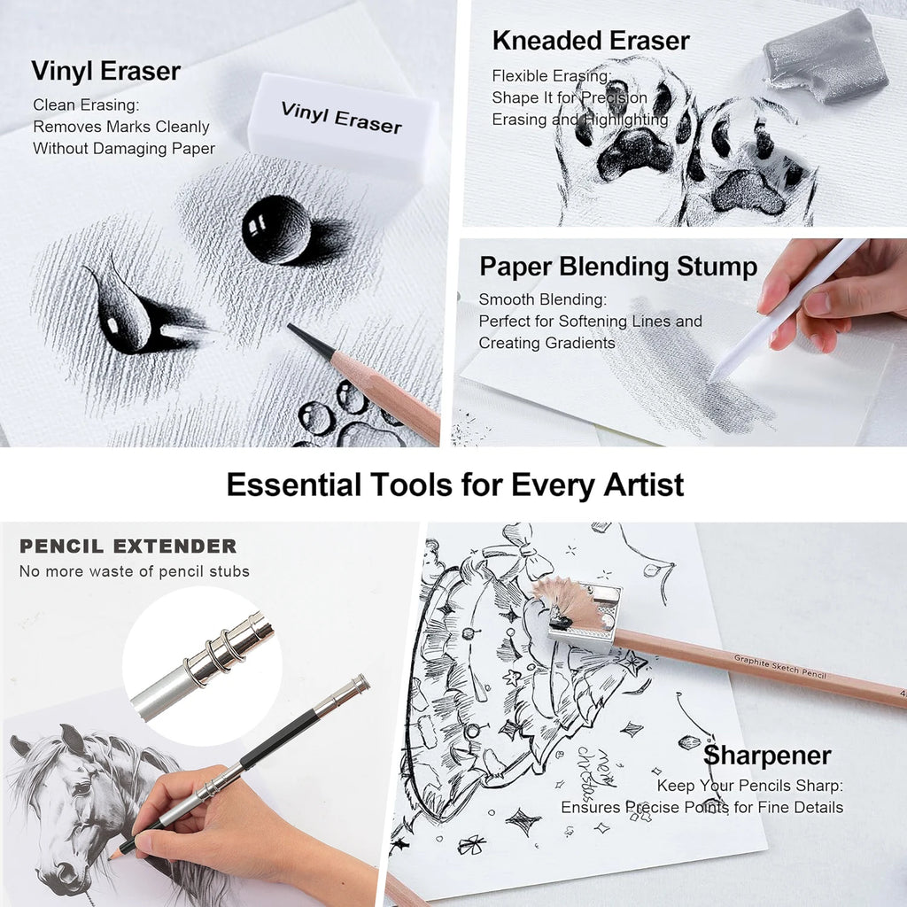 6-29pcs Pro Sketching Pencils Set - ATSProducts