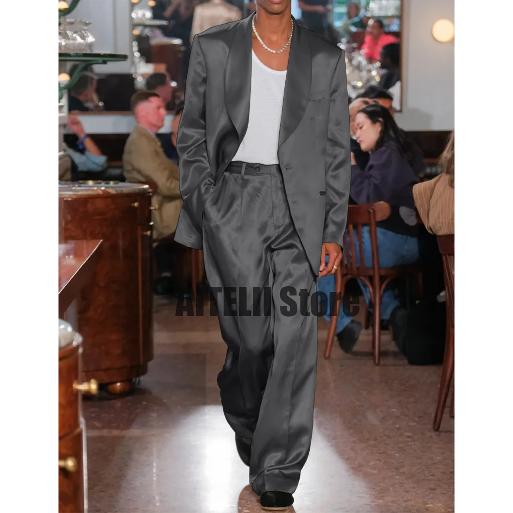 Satin Two-piece Suit - ATSProducts