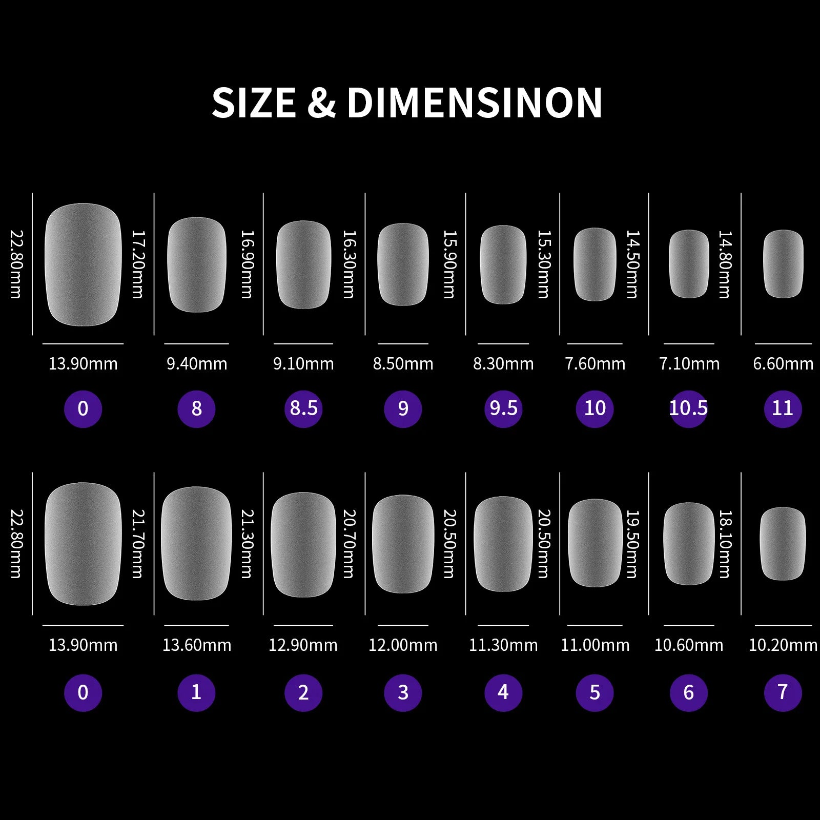 420pcs/box Frosted False Nails