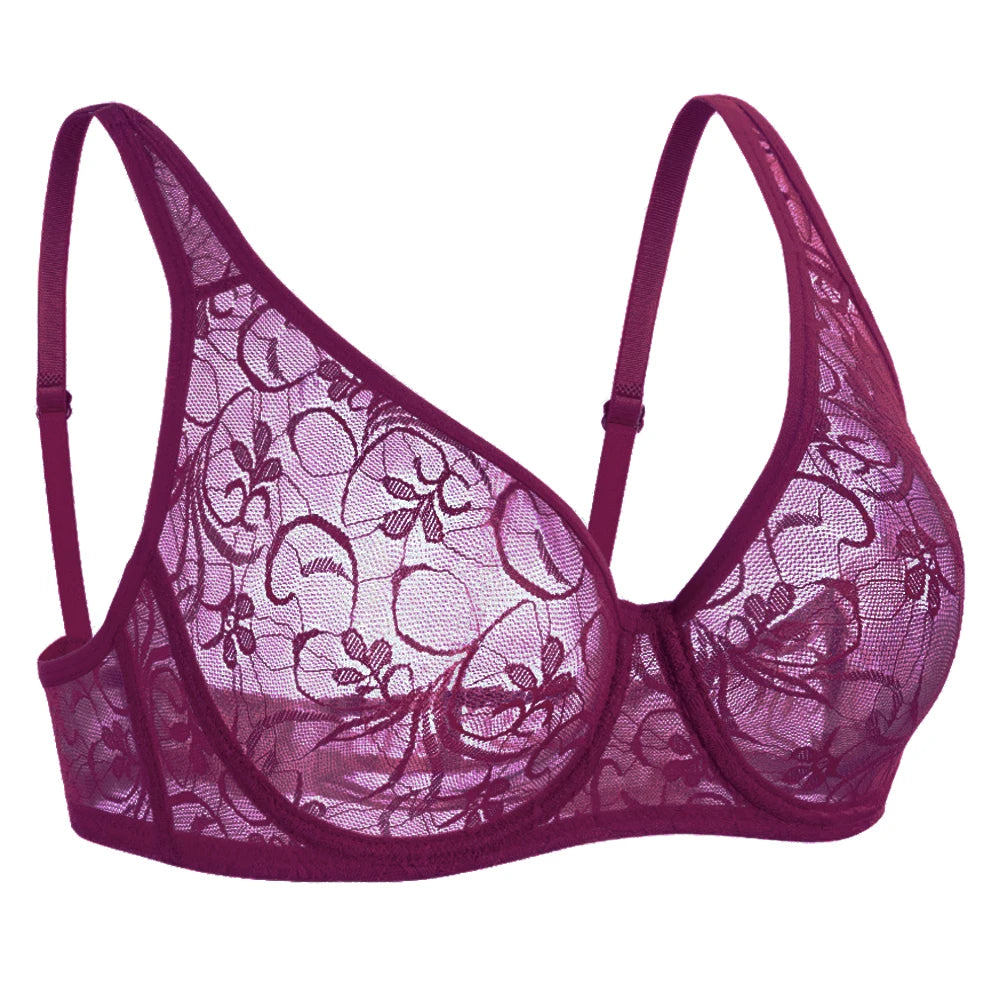 Lace Mesh Underwire Bras - ATSProducts