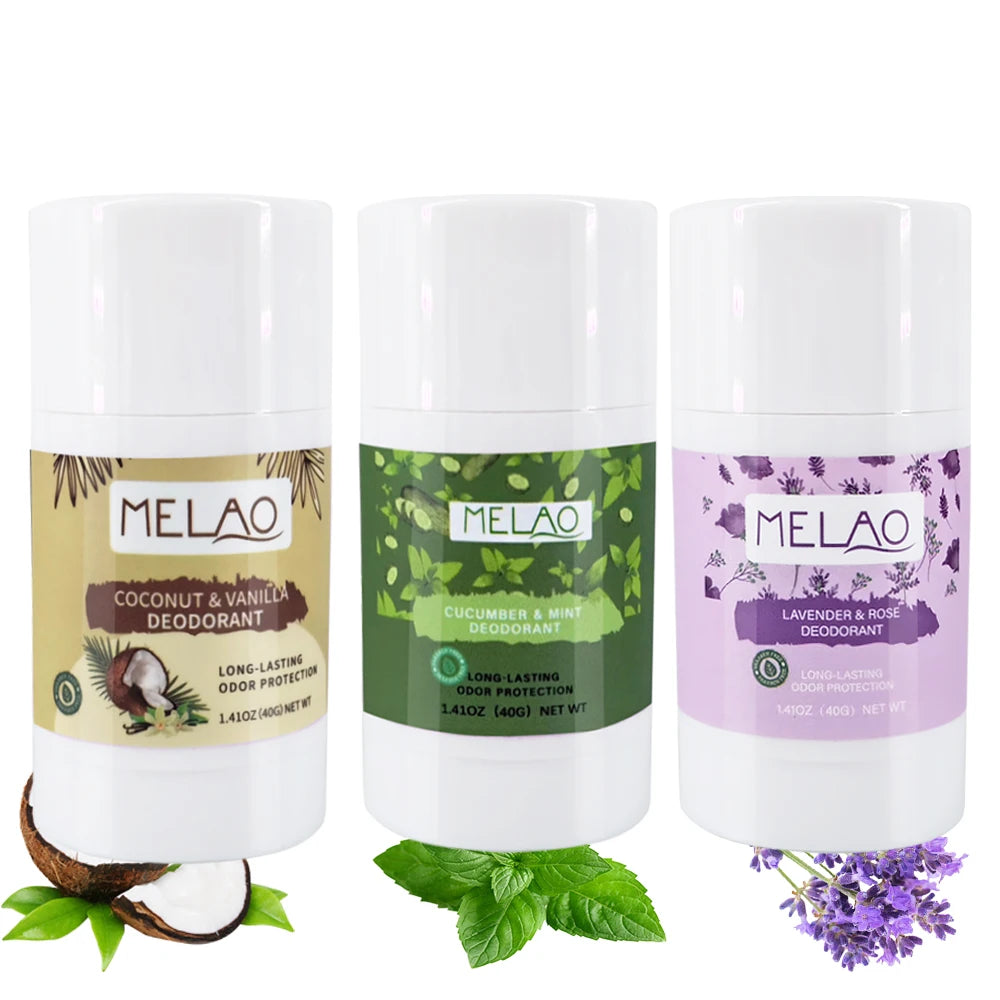 MELAO Deodorant | Natural Deodorant for Men and Women, Aluminum Free with Baking Soda, Probiotics, Coconut Oil and Shea Butter - ATSProducts
