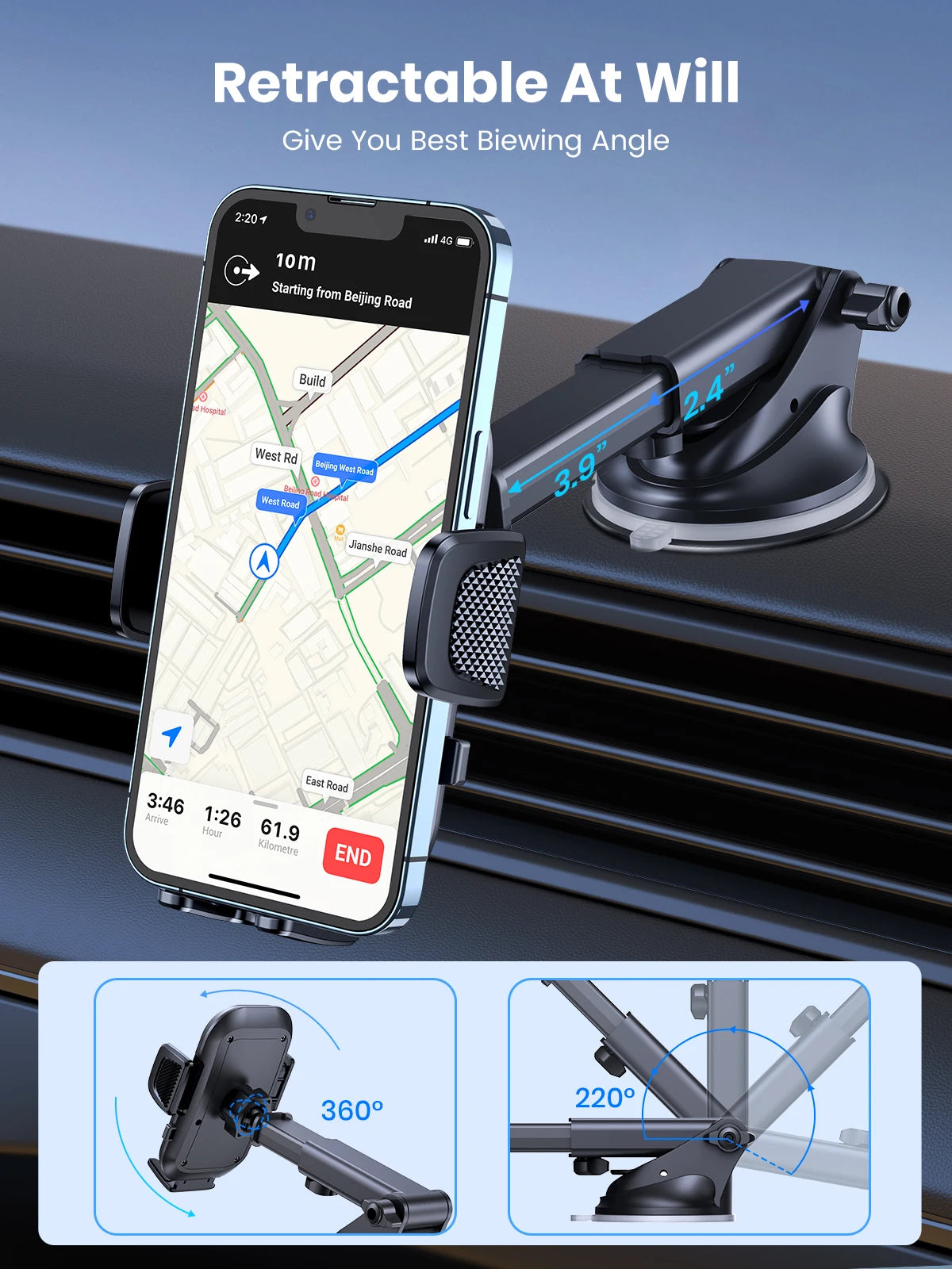TOPK Car Phone Holder - ATSProducts