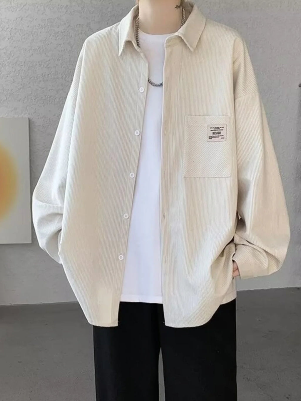 Others Corduroy Long Sleeve Button Up - ATSProducts