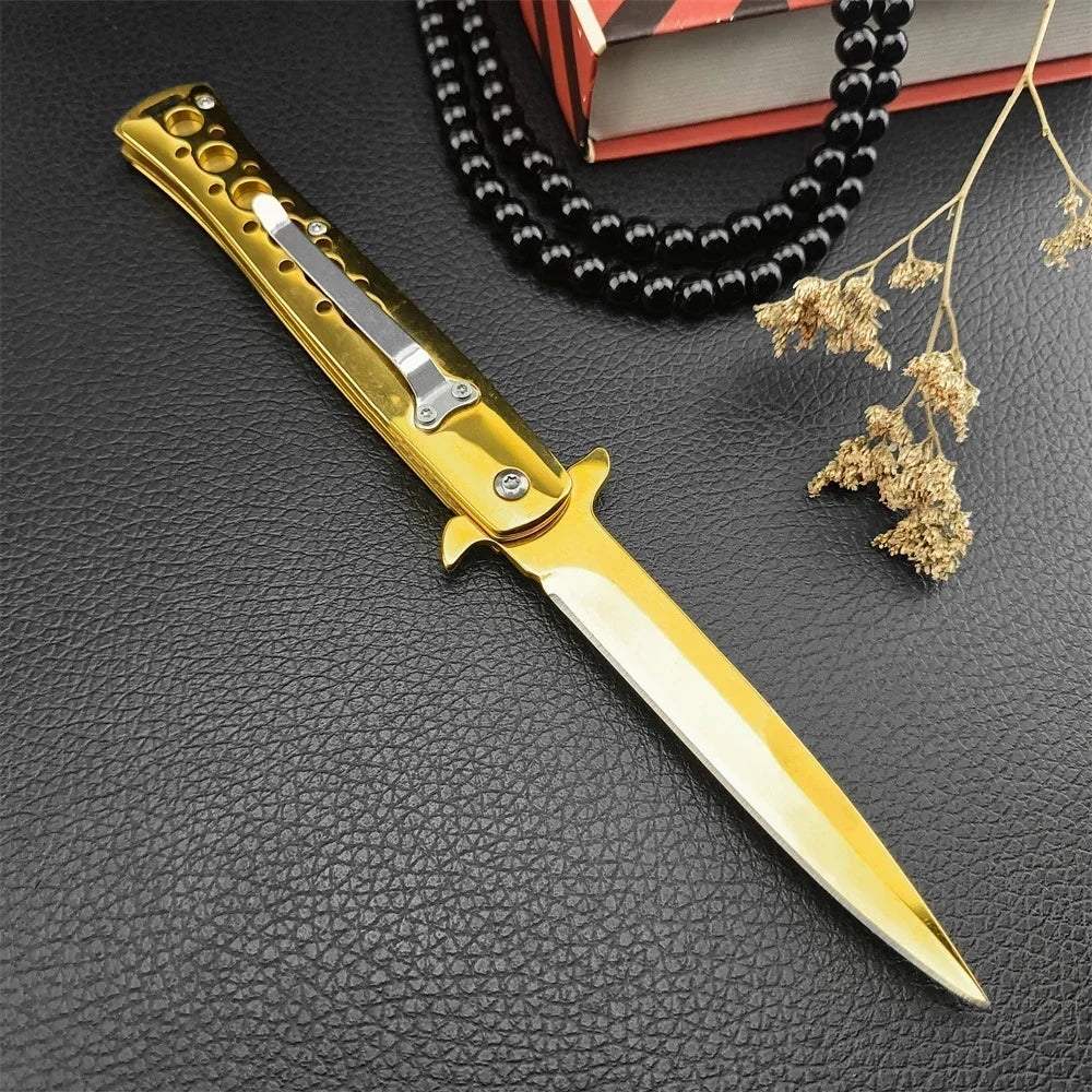 Golden Portable Folding M10 Knife - ATSProducts
