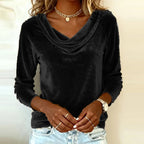 Bishan Elegant Velvet Long Sleeve Shirts - ATSProducts